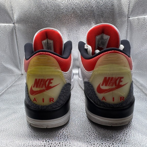Size 10 Air Jordan 3 Retro SE Fire Red White Black Mens Sneakers CZ6431-100 - Picture 9 of 13